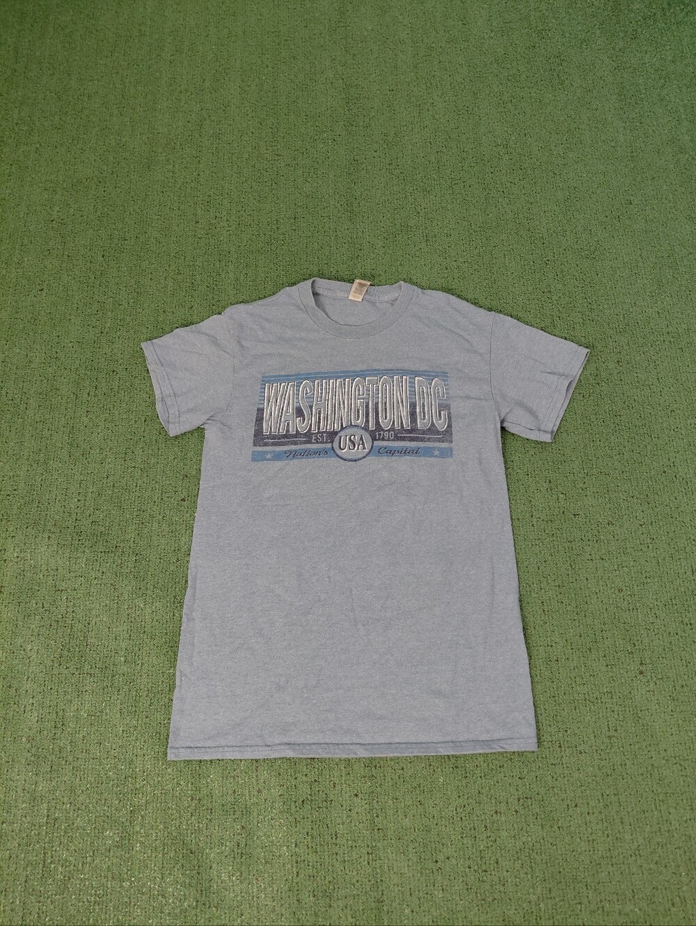 Washington D.C. Nation's Capital USA Tourist Destination Blue T Shirt Sz Small